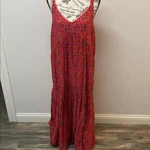 Joie Vibrant Red Maxi Dress B198